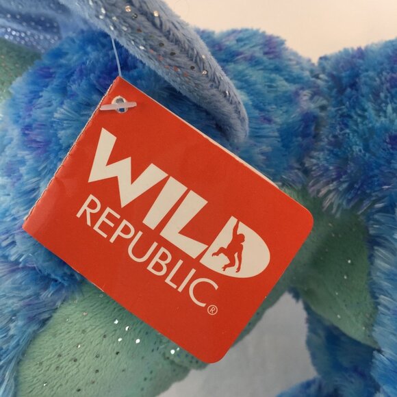 Wild Republic Sweet n Sassy Triceratops Plush Blue 12" Sparkle Stuffed Animal - Picture 6 of 9